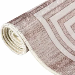vidaXL Vloerkleed wasbaar 80x150 cm beige