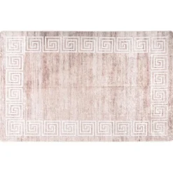 vidaXL Vloerkleed wasbaar 80x150 cm beige