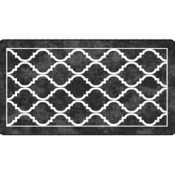 vidaXL Vloerkleed wasbaar 80x150 cm zwart en wit
