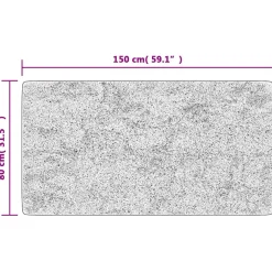 vidaXL Vloerkleed wasbaar 80x150 cm grijs
