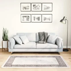 vidaXL Vloerkleed wasbaar 80x150 cm lichtbeige