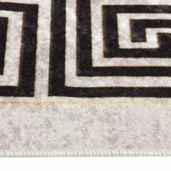 vidaXL Vloerkleed wasbaar 80x150 cm lichtbeige