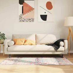 vidaXL Vloerkleed wasbaar 80x150 cm meerkleurig