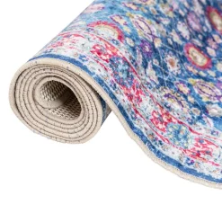 vidaXL Vloerkleed wasbaar 80x150 cm meerkleurig