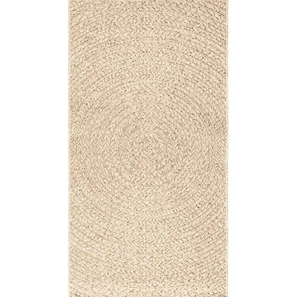 vidaXL Vloerkleed ZIZUR beige binnen en buiten 60x110 cm jute look