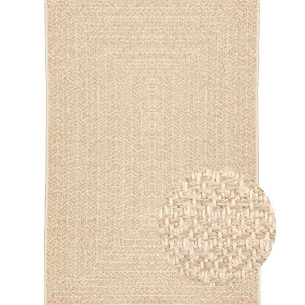 vidaXL Vloerkleed ZIZUR beige binnen en buiten 80x150 cm jute look