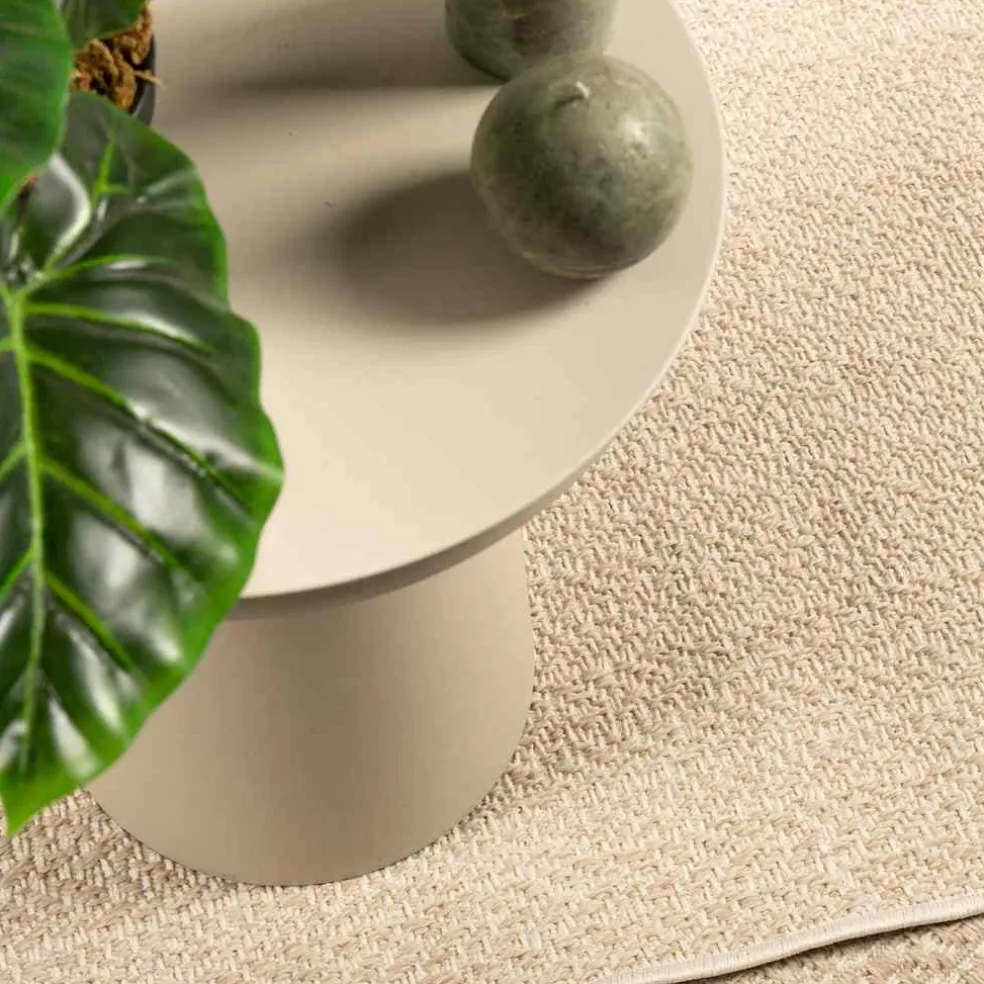 vidaXL Vloerkleed ZIZUR beige binnen en buiten 80x150 cm jute look