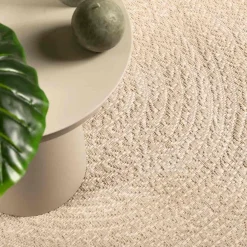 vidaXL Vloerkleed ZIZUR beige binnen en buiten 120x120 cm jute look