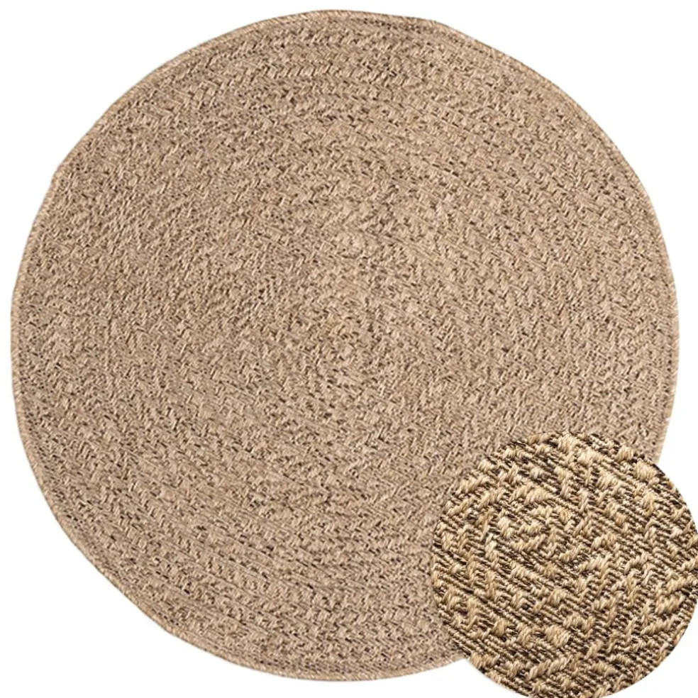 vidaXL Vloerkleed ZIZUR binnen en buiten 90 cm jute look