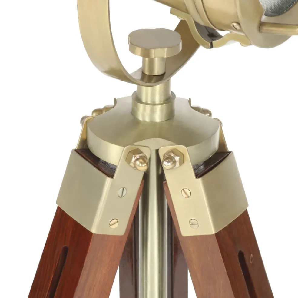 vidaXL Vloerlamp driepoot 69 cm massief mangohout