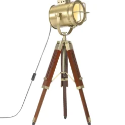 vidaXL Vloerlamp driepoot 69 cm massief mangohout