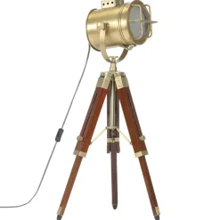 vidaXL Vloerlamp driepoot 69 cm massief mangohout