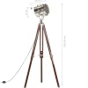 vidaXL Vloerlamp driepoot 180 cm massief mangohout