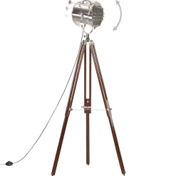 vidaXL Vloerlamp driepoot 180 cm massief mangohout