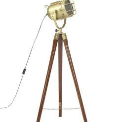 vidaXL Vloerlamp driepoot 97 cm massief mangohout