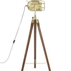 vidaXL Vloerlamp driepoot 97 cm massief mangohout