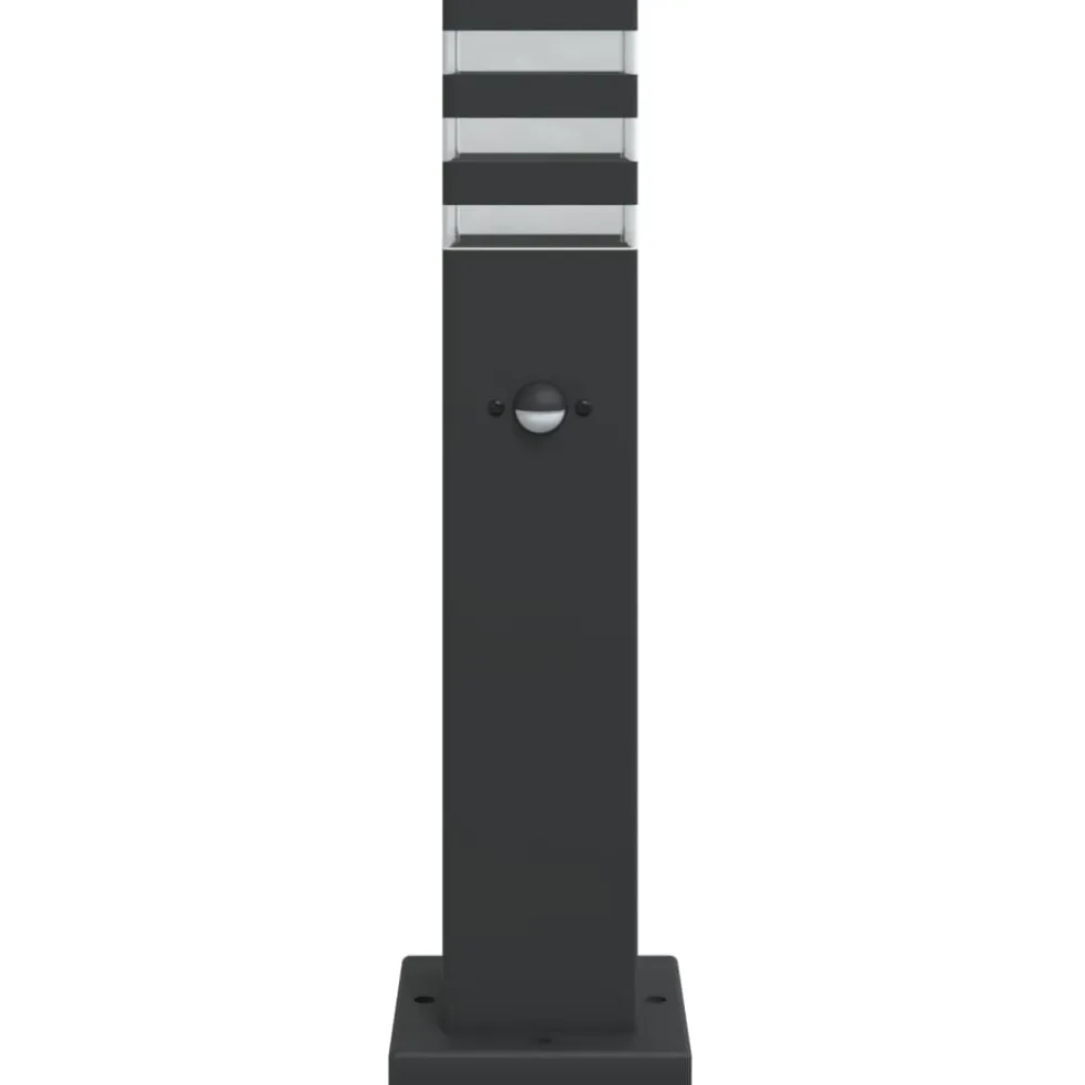 vidaXL Vloerlampen voor buiten met sensor 50 cm aluminium zwart