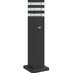 vidaXL Vloerlampen voor buiten met sensor 50 cm aluminium zwart