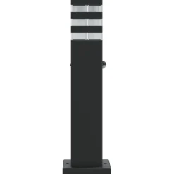 vidaXL Vloerlampen voor buiten met sensor 50 cm aluminium zwart