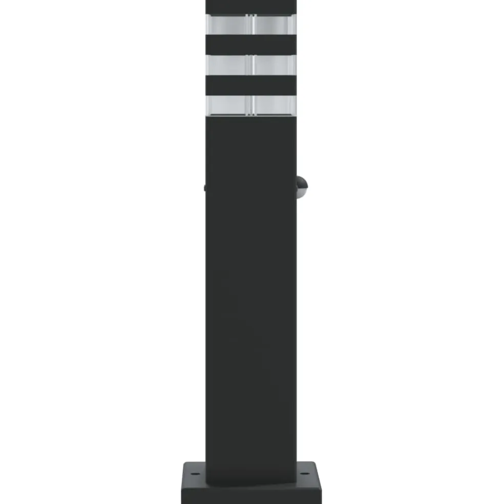 vidaXL Vloerlampen voor buiten met sensor 50 cm aluminium zwart