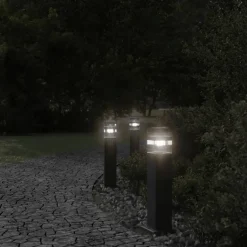 vidaXL Vloerlampen voor buiten 50 cm aluminium zwart