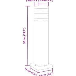 vidaXL Vloerlampen voor buiten 50 cm aluminium zwart