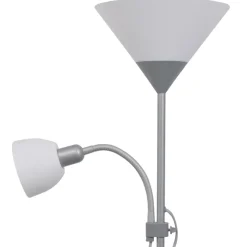 vidaXL Vloerlamp grijs