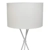 vidaXL Vloerlamp inclusief lampenkap 139 cm wit