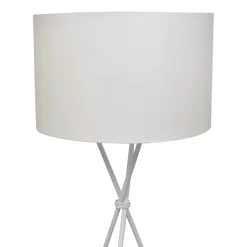 vidaXL Vloerlamp inclusief lampenkap 139 cm wit