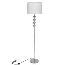 vidaXL Vloerlamp met hoog standaard en 4 ballen wit