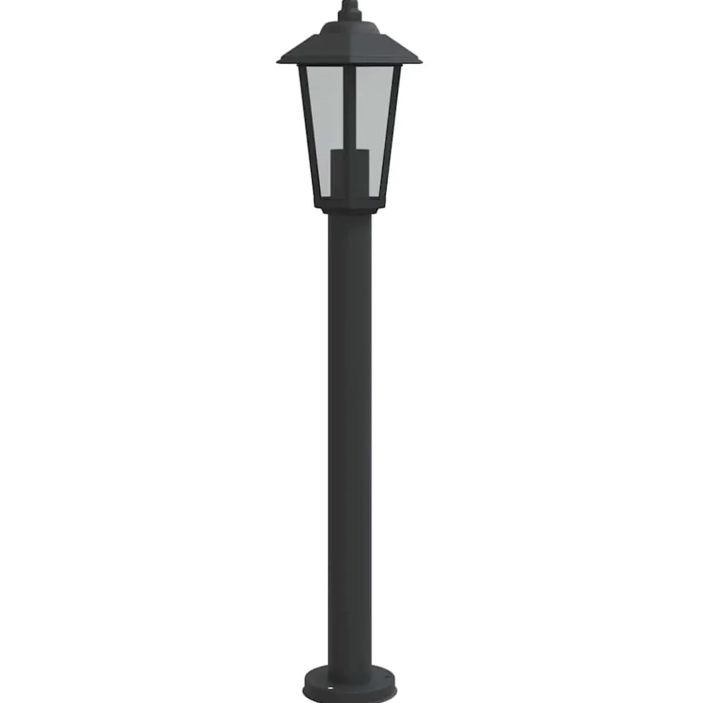 vidaXL Vloerlamp voor buiten 80 cm roestvrijstaal zwart
