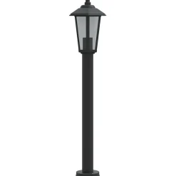 vidaXL Vloerlamp voor buiten 80 cm roestvrijstaal zwart