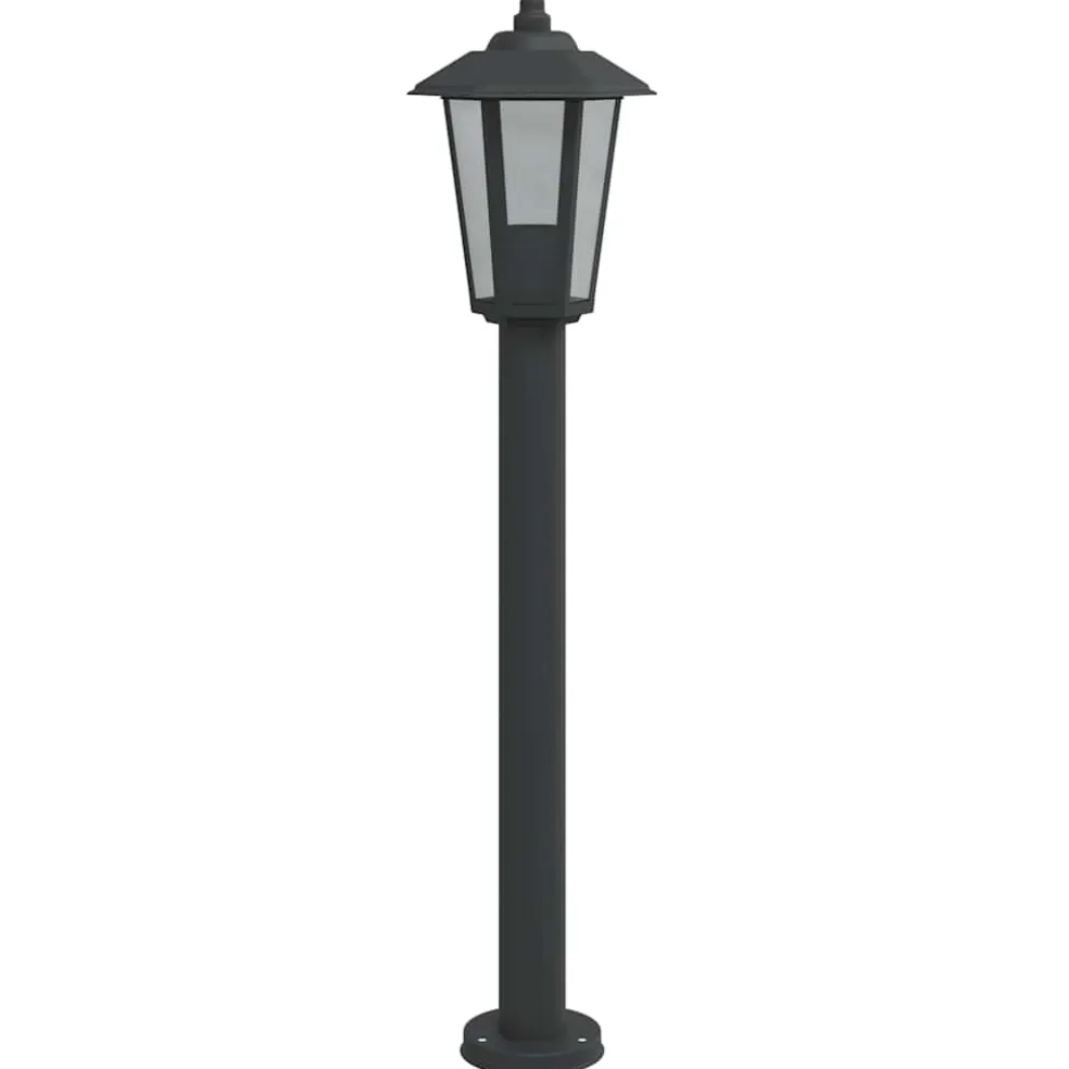vidaXL Vloerlamp voor buiten 80 cm roestvrijstaal zwart
