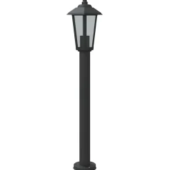 vidaXL Vloerlamp voor buiten 80 cm roestvrijstaal zwart