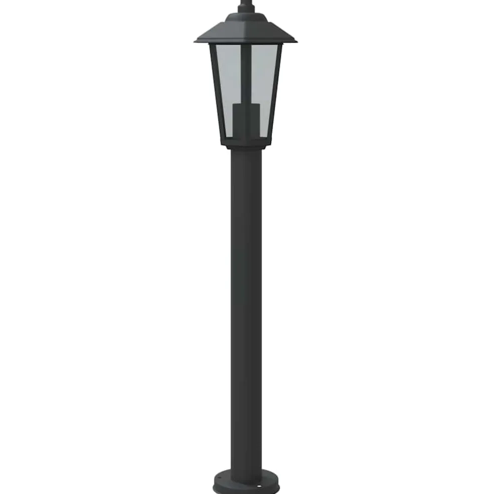 vidaXL Vloerlamp voor buiten 80 cm roestvrijstaal zwart