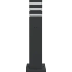vidaXL Vloerlamp voor buiten met stopcontact 50 cm aluminium zwart