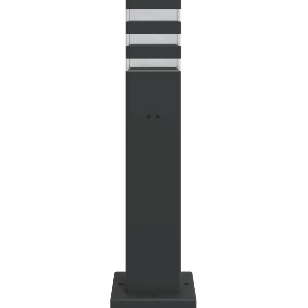 vidaXL Vloerlamp voor buiten met stopcontact 50 cm aluminium zwart