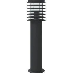 vidaXL Vloerlamp voor buiten met sensor 60 cm roestvrijstaal zwart
