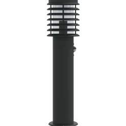 vidaXL Vloerlamp voor buiten met sensor 60 cm roestvrijstaal zwart
