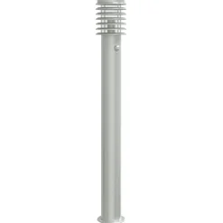 vidaXL Vloerlamp voor buiten met sensor 110 cm roestvrijstaal zilver