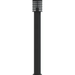 vidaXL Vloerlamp voor buiten 110 cm roestvrijstaal zwart
