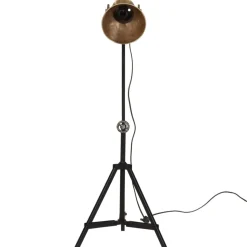 vidaXL Vloerlamp 25 W E27 35x35x65/95 cm antiek messingkleurig