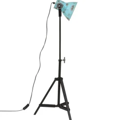vidaXL Vloerlamp 25 W E27 35x35x65/95 cm verweerd blauw