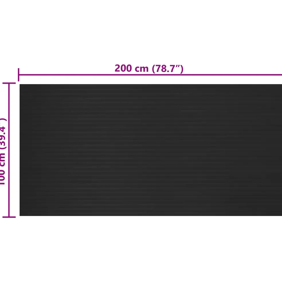 vidaXL Vloermat met brede rib Zwart 1 x 2 m Rubber