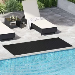 vidaXL Vloermat met brede rib Zwart 1 x 2 m Rubber