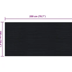 vidaXL Vloermat met fijne rib Zwart 1 x 2 m Rubber