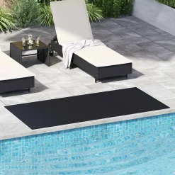 vidaXL Vloermat met fijne rib Zwart 1 x 2 m Rubber