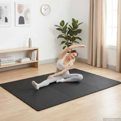vidaXL Vloermatten 6 st 2,16 ㎡ EVA-schuim zwart
