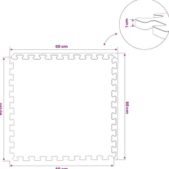 vidaXL Vloermatten 6 st 2,16 ㎡ EVA-schuim blauw