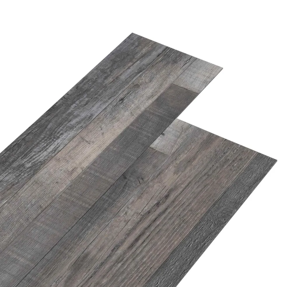 vidaXL Vloerplanken Grijs 5,26 m² 18 st PVC